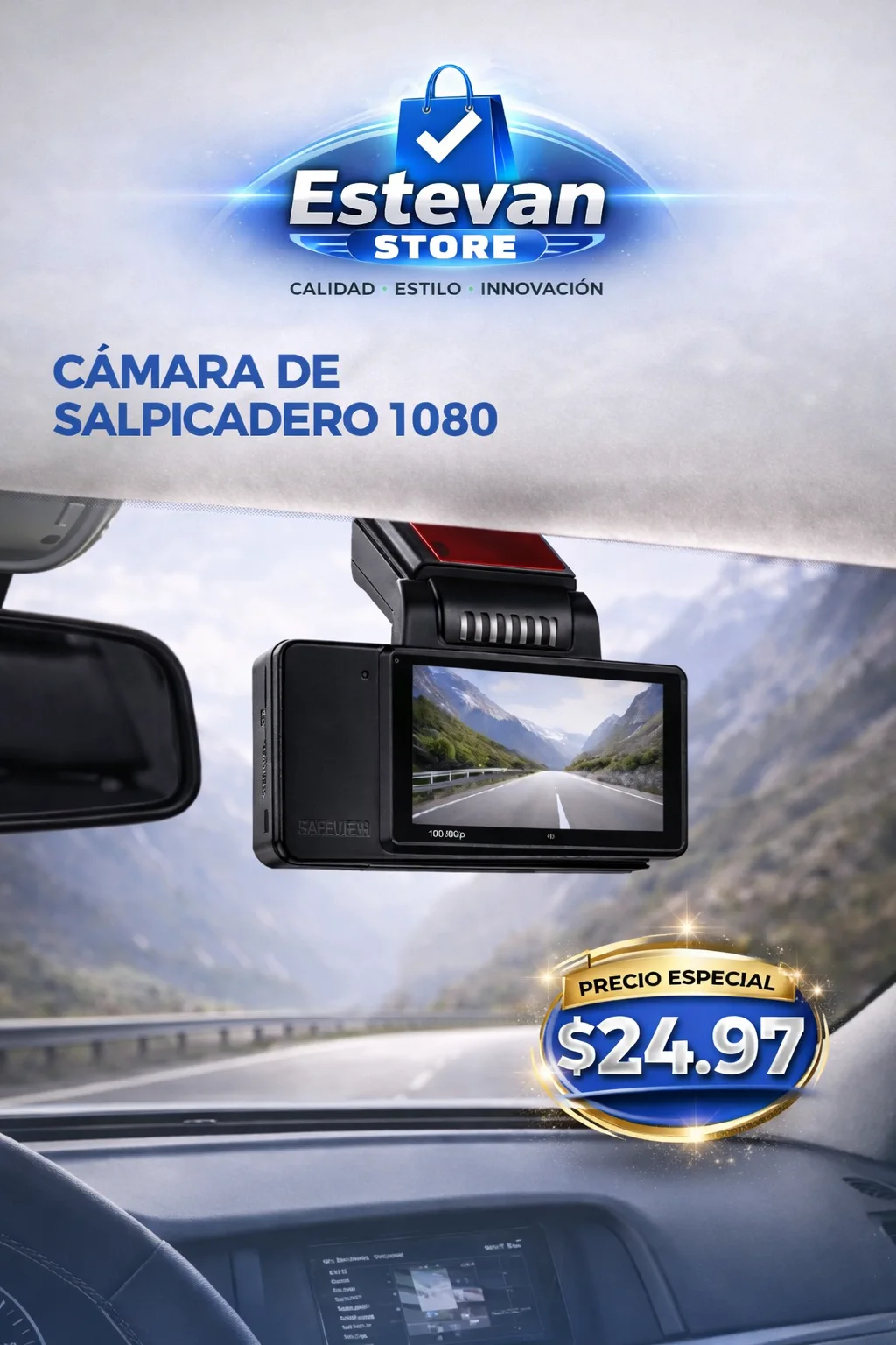 Cámara para Auto 1080 HD 🚗 Seguridad y Grabación en Tiempo Real